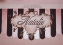 Wall Art by Allyson, Natalies Room, personalized name mural, girls room mural, mural, hand painted mural,kids room banner